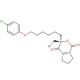3-Bromomethyl-3-[6-(4-chlorophenoxyl)-hexyl]-tetrahydropyrrolo[2,1-c][1,4]oxazine-1,4-dione (CAS 467235-26-3) - chemical stru