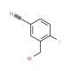 3-(bromomethyl)-4-fluorobenzonitrile (CAS 856935-35-8) - chemical structure image