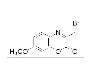 3-Bromomethyl-7-methoxy-1,4-benzoxazin-2-one (CAS 124522-09-4) - chemical structure image