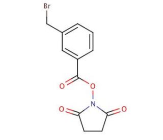 3-(Bromomethyl)benzoic acid N-succinimidylester (CAS 155863-35-7) - chemical structure image