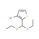 3-Bromothiophene-2-carboxaldehyde diethyl acetal (CAS 34042-95-0) - chemical structure image