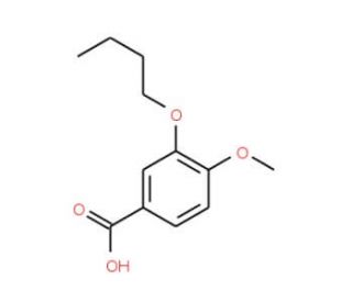 3-Butoxy-4-methoxybenzoic acid (CAS 66924-20-7) - chemical structure image