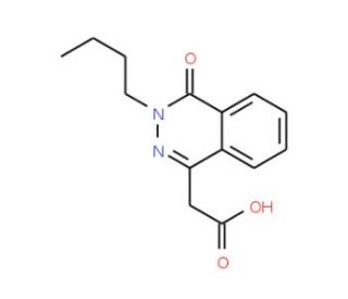 (3-Butyl-4-oxo-3,4-dihydro-phthalazin-1-yl)-acetic acid - chemical structure image
