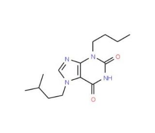 3-butyl-7-(3-methylbutyl)-3,7-dihydro-1H-purine-2,6-dione - chemical structure image