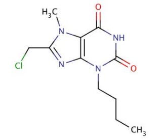 3-butyl-8-(chloromethyl)-7-methyl-3,7-dihydro-1H-purine-2,6-dione - chemical structure image