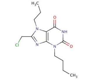 3-butyl-8-(chloromethyl)-7-propyl-3,7-dihydro-1H-purine-2,6-dione - chemical structure image