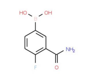 3-Carbamoyl-4-fluorophenylboronic acid (CAS 874219-34-8) - chemical structure image