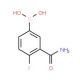 3-Carbamoyl-4-fluorophenylboronic acid (CAS 874219-34-8) - chemical structure image