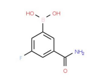 3-Carbamoyl-5-fluorophenylboronic acid (CAS 871332-66-0) - chemical structure image