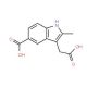 3-(Carboxymethyl)-2-methyl-1H-indole-5-carboxylic acid - chemical structure image
