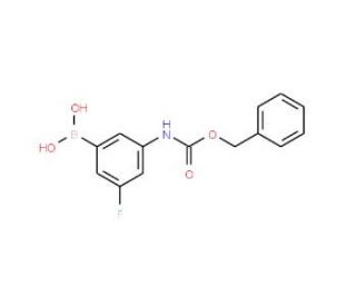 3-(Cbz-Amino)-5-fluorophenylboronic acid (CAS 874290-61-6) - chemical structure image
