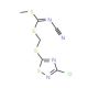[(3-Chloro-1,2,4-thiadiazol-5-ylthio)methyl] methyl cyanocarbonimidodithioate (CAS 109305-66-0) - chemical structure image