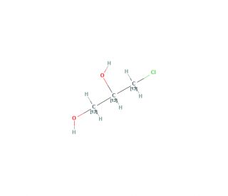 3-Chloro-1,2-propanediol-13C3 (CAS 1391053-60-3) - chemical structure image