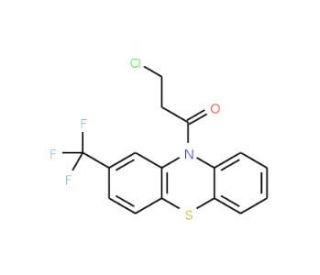 3-Chloro-1-(2-trifluoromethyl-phenothiazin-10-yl)-propan-1-one (CAS 27312-94-3) - chemical structure image