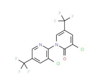 3-Chloro-1-[3-chloro-5-(trifluoromethyl)-2-pyridinyl]-5-(trifluoromethyl)-2(1H)-pyridinone - chemical structure image