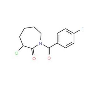 3-chloro-1-(4-fluorobenzoyl)azepan-2-one (CAS 356569-51-2) - chemical structure image