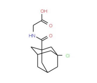 {[(3-chloro-1-adamantyl)carbonyl]amino}acetic acid - chemical structure image