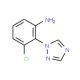 3-chloro-2-(1H-1,2,4-triazol-1-yl)aniline (CAS 869942-81-4) - chemical structure image