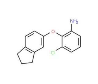 3-Chloro-2-(2,3-dihydro-1H-inden-5-yloxy)aniline - chemical structure image