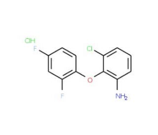 3-Chloro-2-(2,4-difluorophenoxy)aniline hydrochloride - chemical structure image