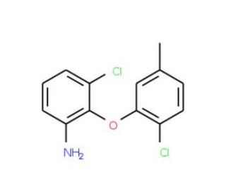 3-Chloro-2-(2-chloro-5-methylphenoxy)aniline - chemical structure image