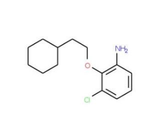 3-Chloro-2-(2-cyclohexylethoxy)aniline - chemical structure image