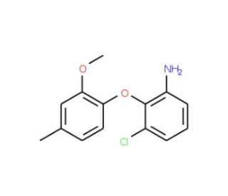 3-Chloro-2-(2-methoxy-4-methylphenoxy)aniline - chemical structure image