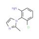 3-Chloro-2-(2-methyl-imidazol-1-yl)-phenylamine - chemical structure image