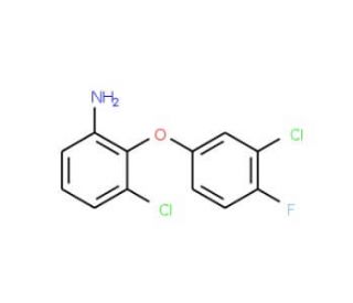 3-Chloro-2-(3-chloro-4-fluorophenoxy)aniline - chemical structure image