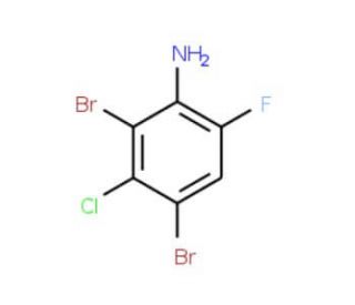 3-Chloro-2,4-dibromo-6-fluoroaniline (CAS 1000573-39-6) - chemical structure image