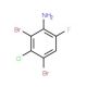 3-Chloro-2,4-dibromo-6-fluoroaniline (CAS 1000573-39-6) - chemical structure image