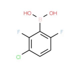 3-Chloro-2,6-difluorophenylboronic acid (CAS 1031226-45-5) - chemical structure image