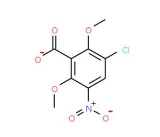 3-Chloro-2,6-dimethoxy-5-nitrobenzoic acid (CAS 175135-56-5) - chemical structure image