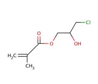 3-Chloro-2-hydroxypropyl methacrylate (CAS 13159-52-9) - chemical structure image