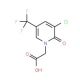 [3-chloro-2-oxo-5-(trifluoromethyl)pyridin-1(2H)-yl]acetic acid (CAS 851208-01-0) - chemical structure image