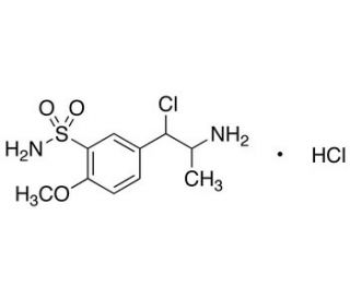3-Chloro-3-(4&prime;-methoxy-3&prime;-sulfonamidophenyl)-2-propylamine, Hydrochloride (CAS 86244-33-9) - chemical structure image