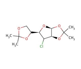 3-Chloro-3-deoxy-1:2,5:6-diisopropylidene-D-glucopyranose - chemical structure image