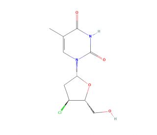 3&prime;-Chloro-3&prime;-deoxythymidine (CAS 25526-94-7) - chemical structure image