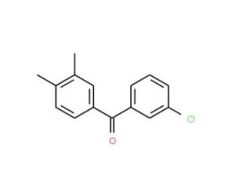 3-Chloro-3&prime;,4&prime;-dimethylbenzophenone (CAS 844884-97-5) - chemical structure image
