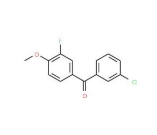 3-Chloro-3&prime;-fluoro-4&prime;-methoxybenzophenone (CAS 844885-00-3) - chemical structure image