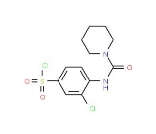 3-Chloro-4-[(piperidine-1-carbonyl)-amino]-benzene sulfonyl chloride - chemical structure image