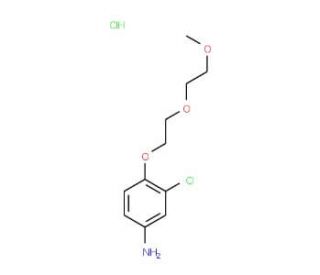 3-Chloro-4-[2-(2-methoxyethoxy)ethoxy]aniline hydrochloride - chemical structure image
