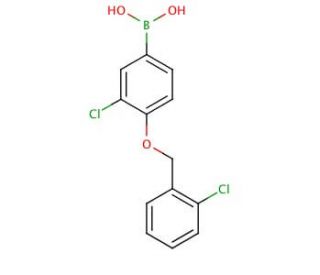 3-Chloro-4-(2&prime;-chlorobenzyloxy)phenylboronic acid (CAS 870777-26-7) - chemical structure image