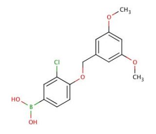 3-Chloro-4-(3&prime;,5&prime;-dimethoxybenzyloxy)phenylboronic acid (CAS 849062-24-4) - chemical structure image