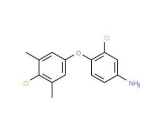 3-Chloro-4-(4-chloro-3,5-dimethylphenoxy)aniline - chemical structure image