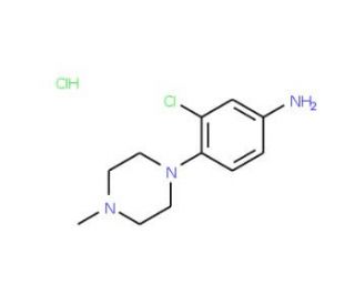 3-Chloro-4-(4-methyl-piperazin-1-yl)-phenylamine hydrochloride - chemical structure image