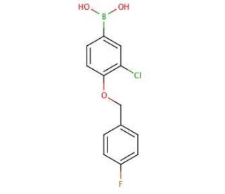 3-Chloro-4-(4&prime;-fluorobenzyloxy)phenylboronic acid (CAS 849062-39-1) - chemical structure image