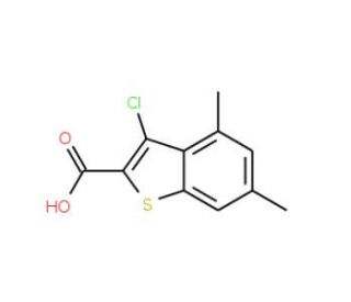 3-chloro-4,6-dimethyl-1-benzothiophene-2-carboxylic acid - chemical structure image