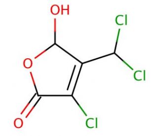 3-Chloro-4-(dichloromethyl)-5-hydroxy-2(5H)-furanone - chemical structure image