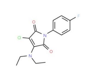 3-chloro-4-(diethylamino)-1-(4-fluorophenyl)-1H-pyrrole-2,5-dione - chemical structure image